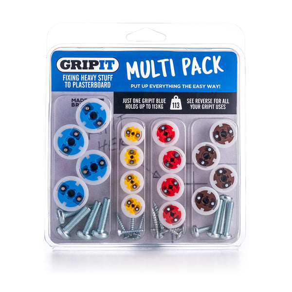 Plasterboard fixing kit for curtains and blinds loads up to 71kg Gripit