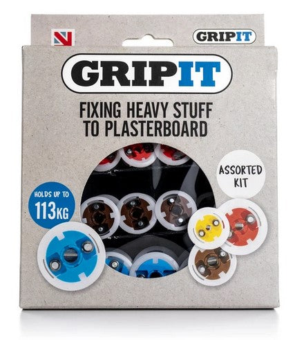 GRIPIT Grip it Red Mirror Picture Hanging Kit Plasterboard Wall 74kg  Capacity